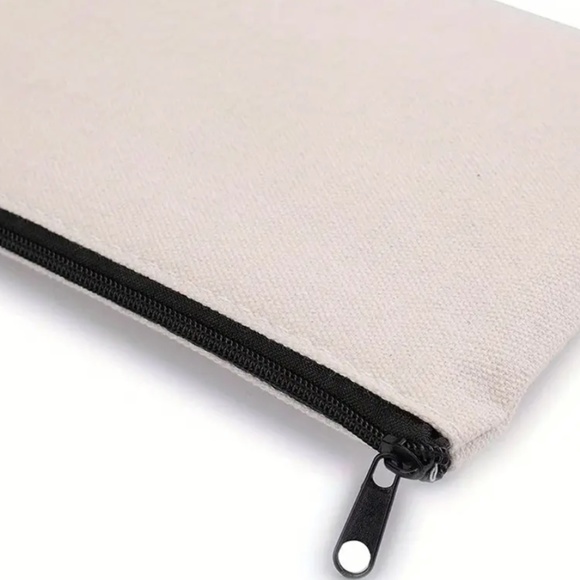 NEW SMALL CANVAS ZIPPER POUCH, COSMETIC BAG, MERRY CHRISTMAS & HAPPY NEW YEAR - Picture 6 of 6